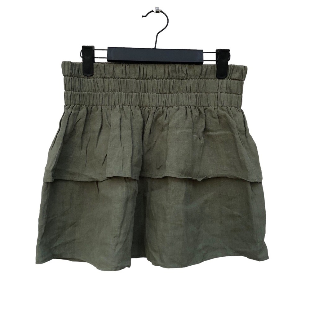 Emily Phillips Olive Green Two Tiered Skirt size Large